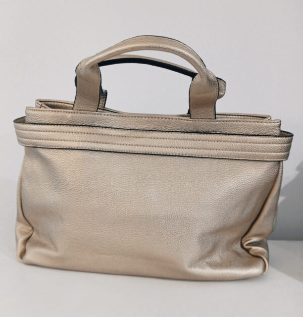 Borsa da giorno color oro Via Roma