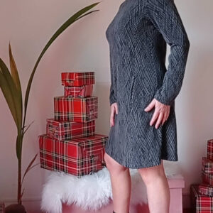 Abito svasato grigio art. Patty