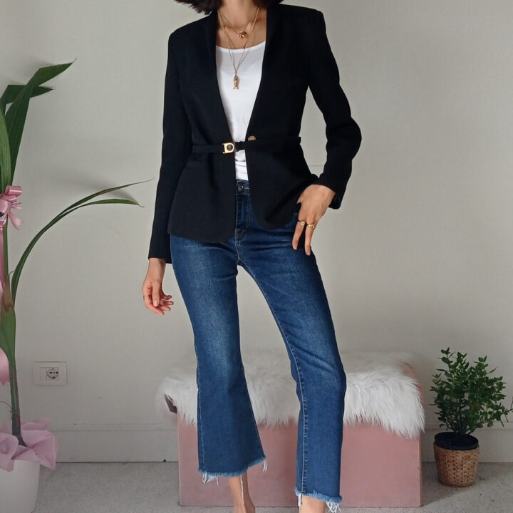 Jeans Cropped Blu da Donna con Frange e Stile Scampanato - Taglie XS a XL