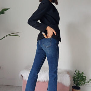 Jeans Cropped Blu da Donna con Frange e Stile Scampanato - Taglie XS a XL