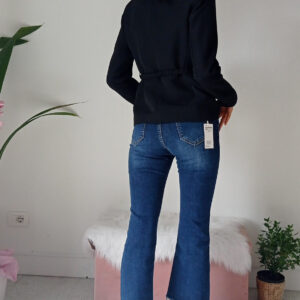 Jeans Cropped Blu da Donna con Frange e Stile Scampanato - Taglie XS a XL