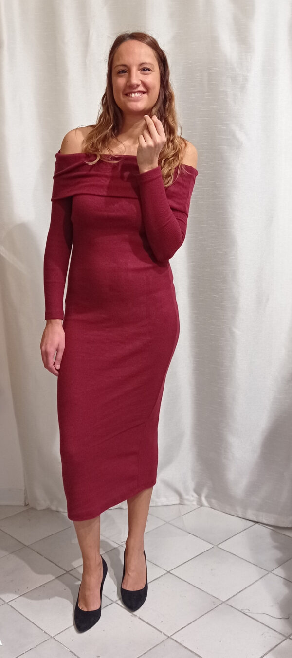 Abito lungo donna in maglia art. Roso