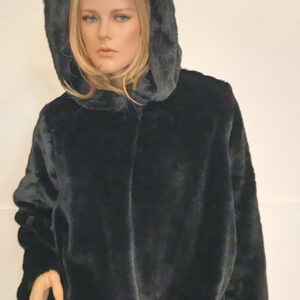 Cappotto eco-pelliccia con cappuccio art. Pellicciotto