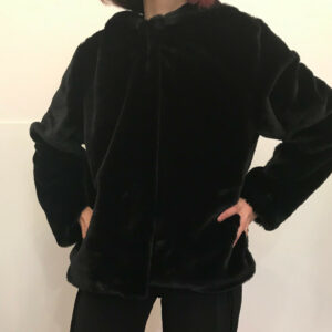 Cappotto eco-pelliccia con cappuccio art. Pellicciotto
