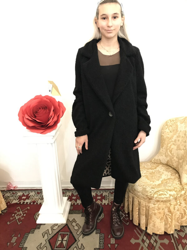 Cappotto in tessuto bouclè art. Maculato