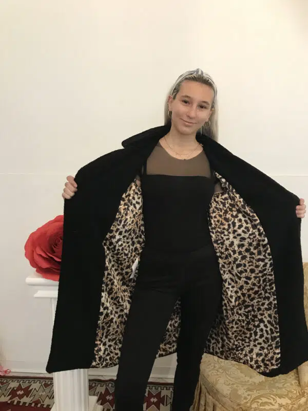 Cappotto in tessuto bouclè art. Maculato