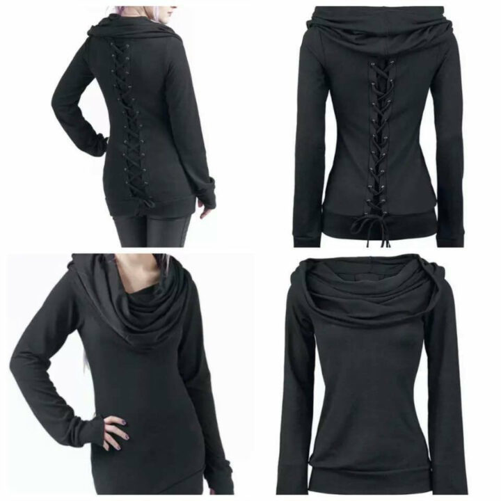 Felpa con collo ampio art. Corsetto
