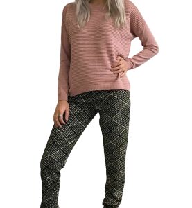 Pantalone da donna casual modello optical