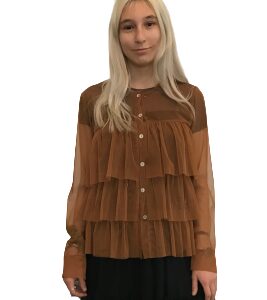 Camicia in tulle con galette art. Kiss