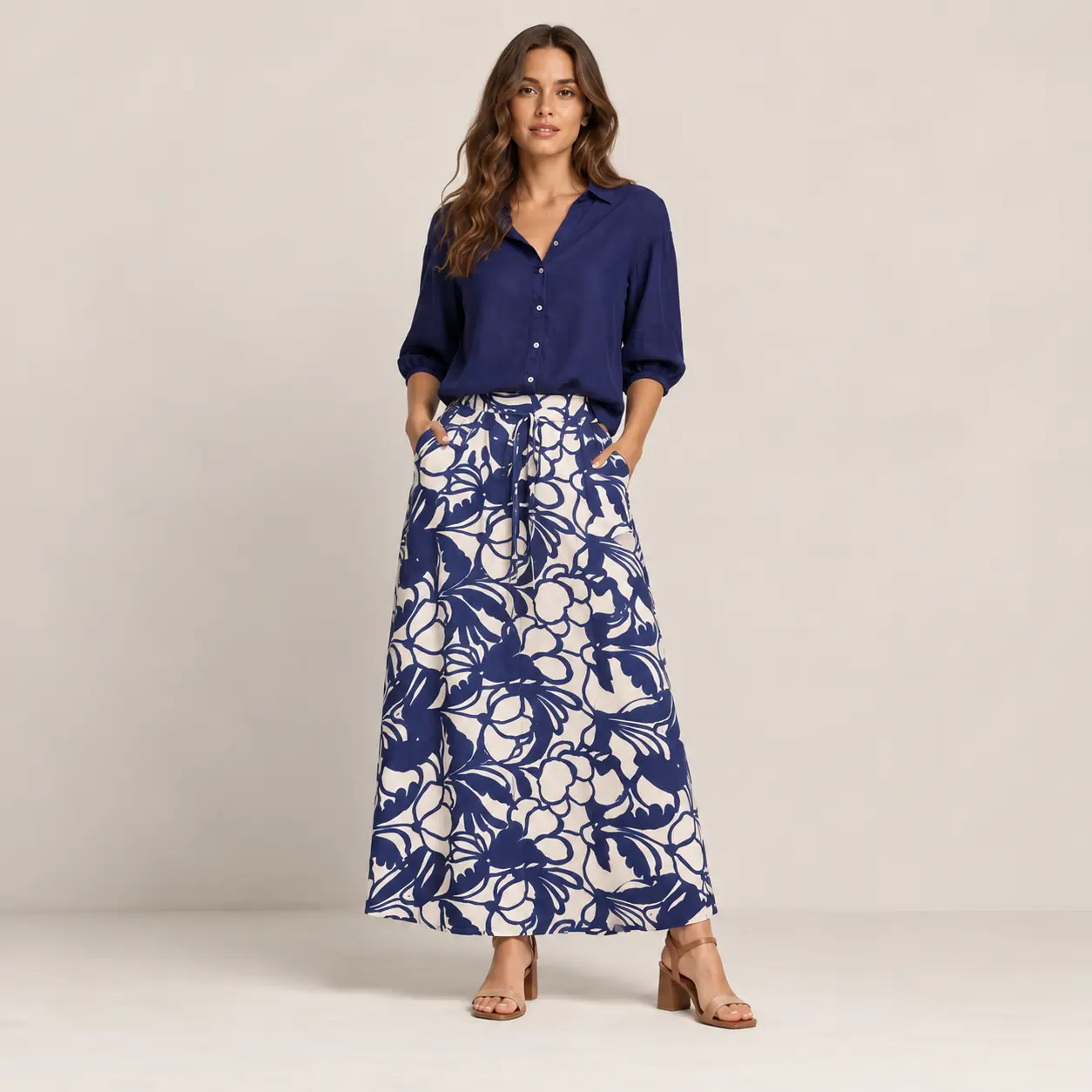 gonna-lunga-floreale-blu-avorio-fronte