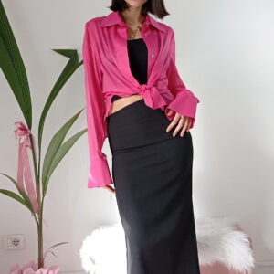 Gonna Lunga con Spacco Laterale: Eleganza Poliedrica in Tre Colori Vibranti!