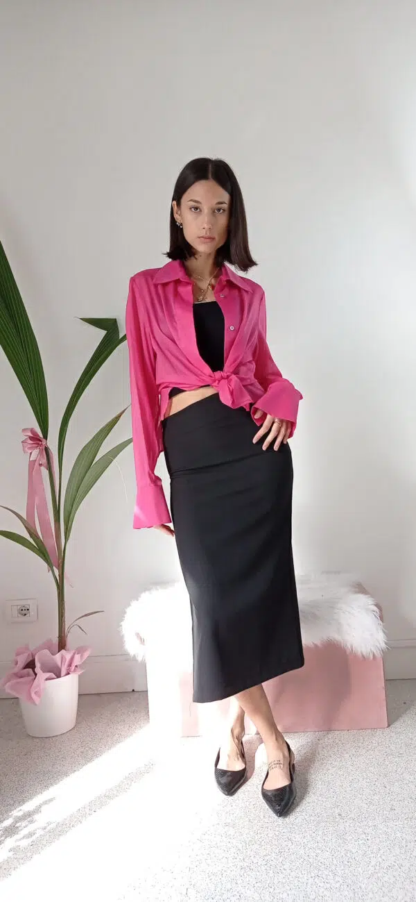 Gonna Lunga con Spacco Laterale: Eleganza Poliedrica in Tre Colori Vibranti!