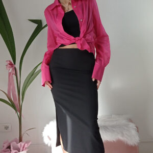 Gonna Lunga con Spacco Laterale: Eleganza Poliedrica in Tre Colori Vibranti!