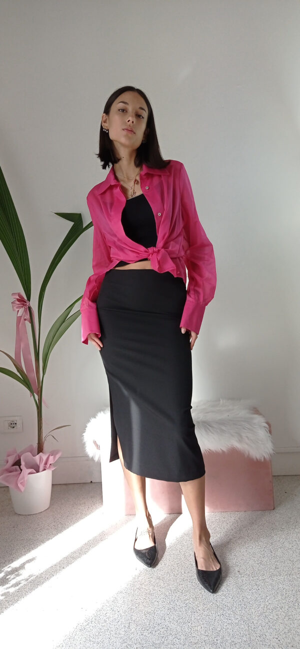 Gonna Lunga con Spacco Laterale: Eleganza Poliedrica in Tre Colori Vibranti!