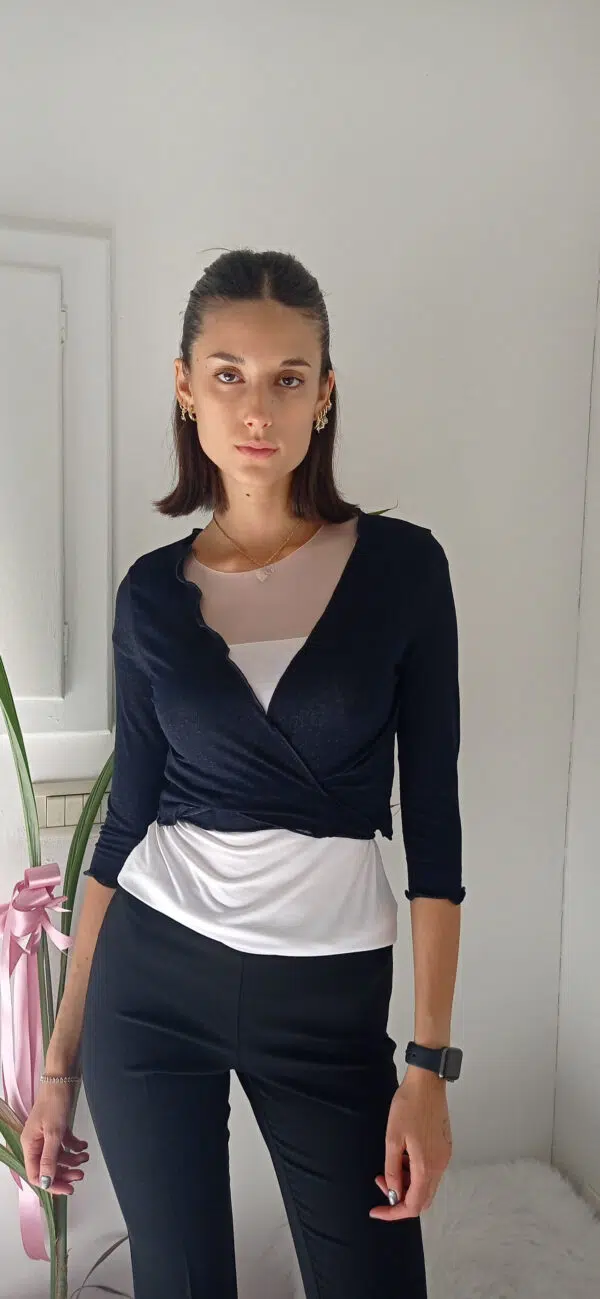 Scintillante Coprispalle in Lurex Incrociato - Disponibile in Oro, Blu e Nero