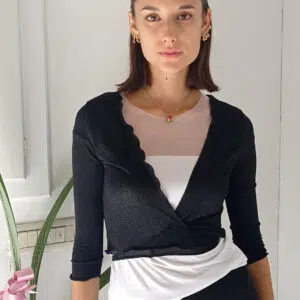 Scintillante Coprispalle in Lurex Incrociato - Disponibile in Oro, Blu e Nero