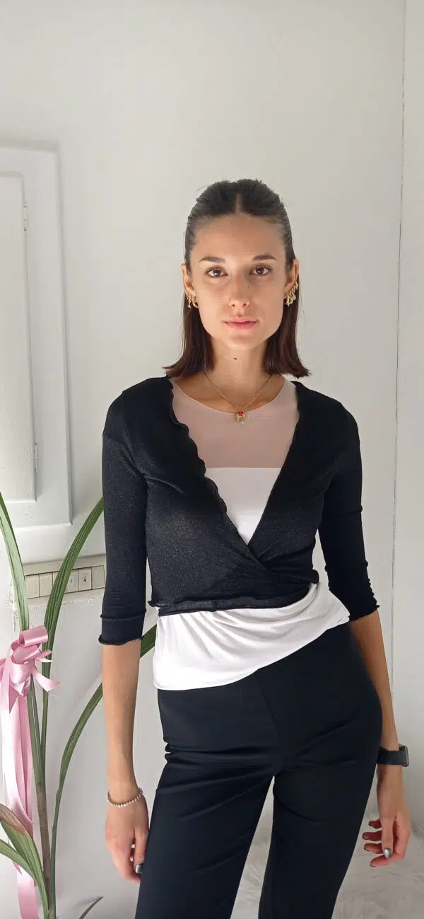 Scintillante Coprispalle in Lurex Incrociato - Disponibile in Oro, Blu e Nero