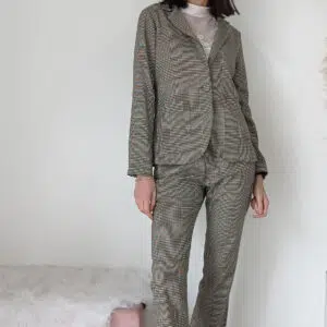 Giacca a Quadri Marrone - Stile Classico e Confortevole, Taglie S-XXL