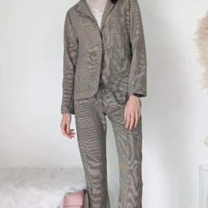Giacca a Quadri Marrone - Stile Classico e Confortevole, Taglie S-XXL