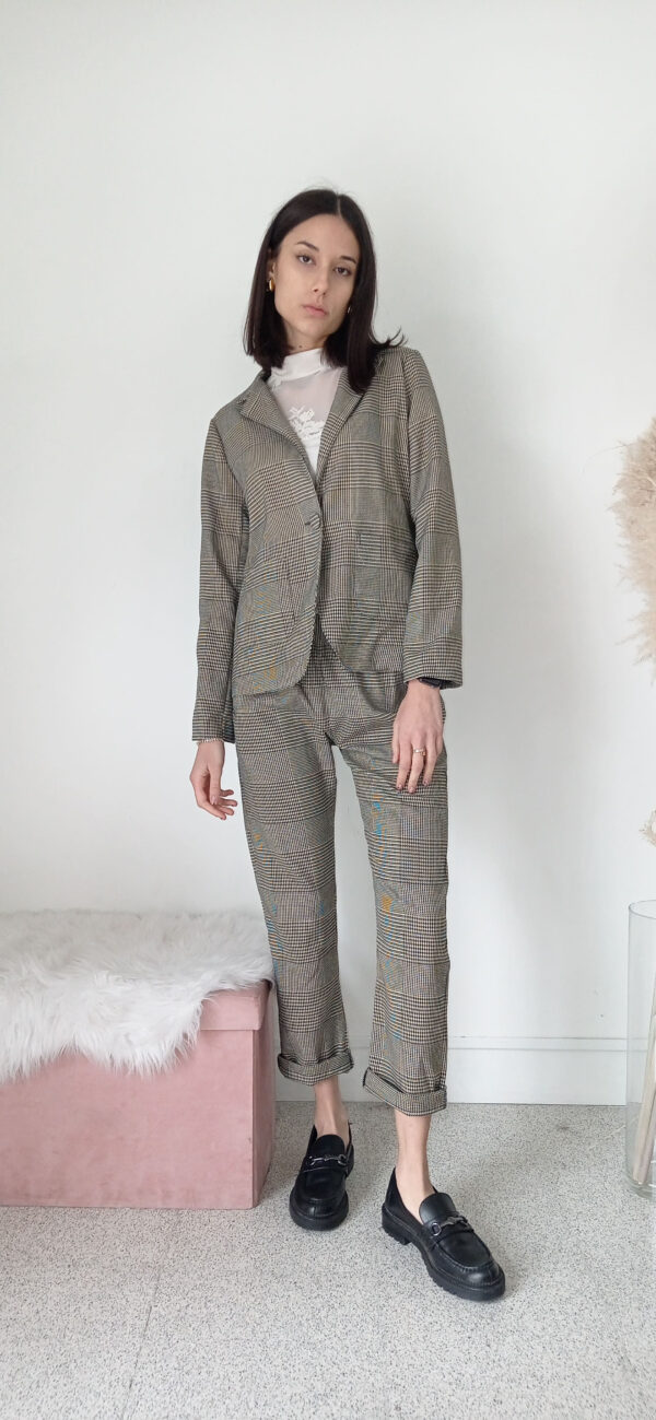 Giacca a Quadri Marrone - Stile Classico e Confortevole, Taglie S-XXL