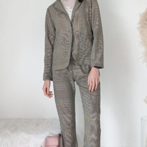 Giacca a Quadri Marrone - Stile Classico e Confortevole, Taglie S-XXL