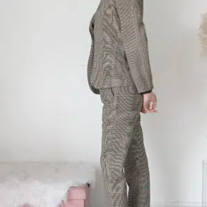 Giacca a Quadri Marrone - Stile Classico e Confortevole, Taglie S-XXL