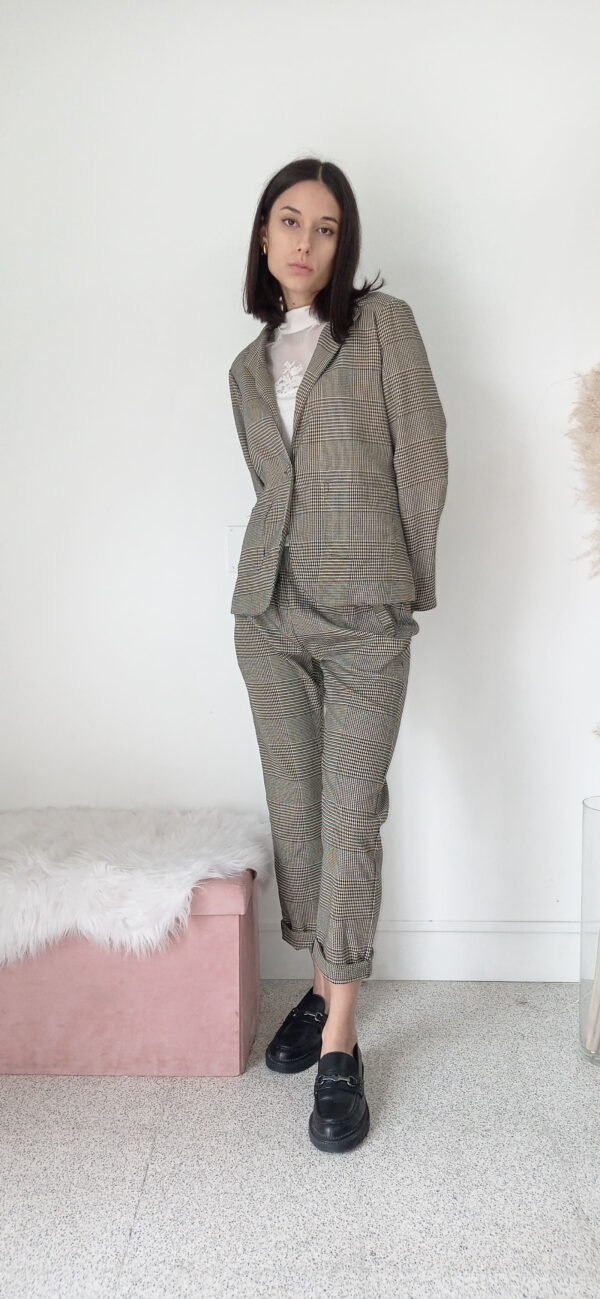 Giacca a Quadri Marrone - Stile Classico e Confortevole, Taglie S-XXL