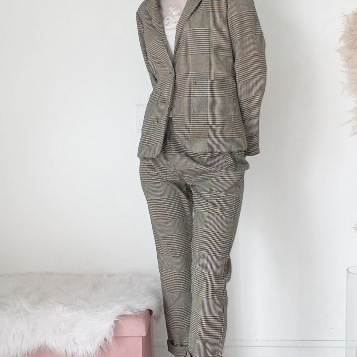 Giacca a Quadri Marrone - Stile Classico e Confortevole, Taglie S-XXL