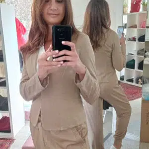 Pantalone lurex oro con polsino Art. Lux