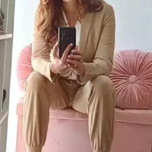 Pantalone lurex oro con polsino Art. Lux