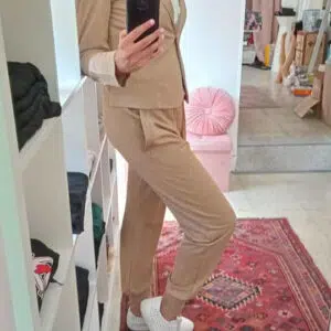 Pantalone lurex oro con polsino Art. Lux