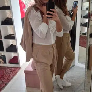 Pantalone lurex oro con polsino Art. Lux