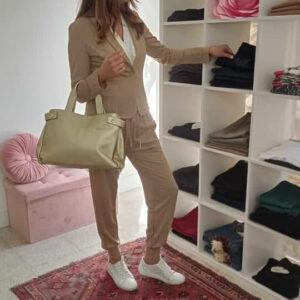 Pantalone lurex oro con polsino Art. Lux