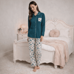 Pigiama Donna in Cotone con Dettagli Eleganti