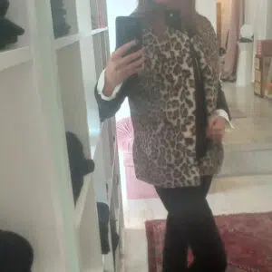 Gilet in eco pelliccia maculato curvy