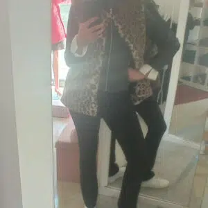 Gilet in eco pelliccia maculato curvy