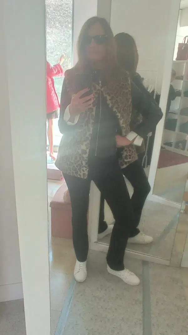 Gilet in eco pelliccia maculato curvy