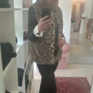 Gilet in eco pelliccia maculato curvy