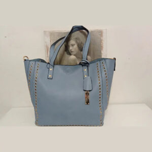 Borsa donna shopping Cielo azzurro Via roma