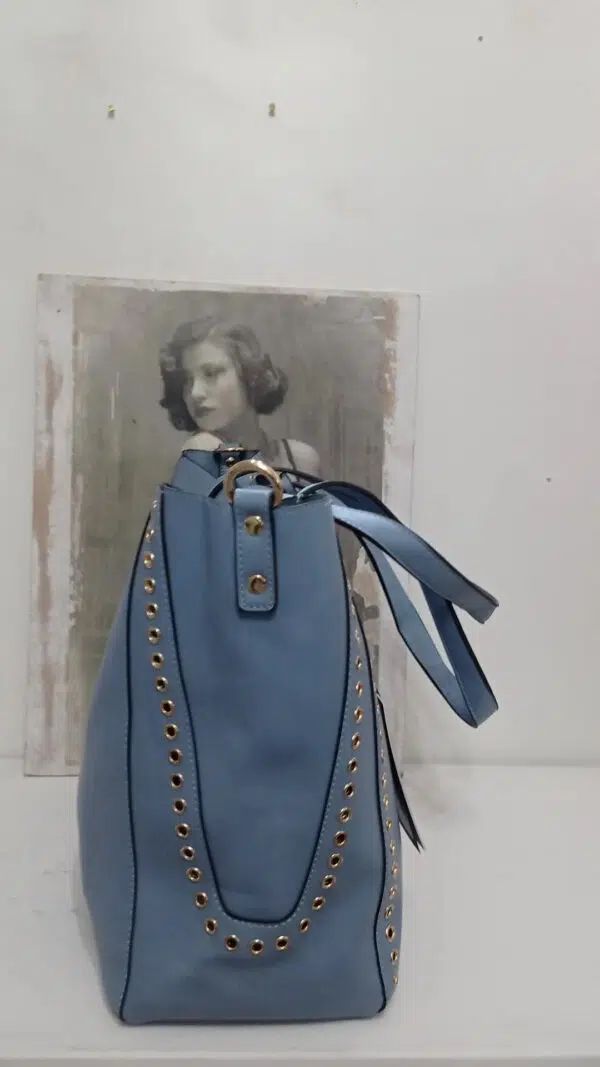 Borsa donna shopping Cielo azzurro Via roma