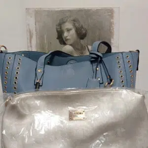 Borsa donna shopping Cielo azzurro Via roma