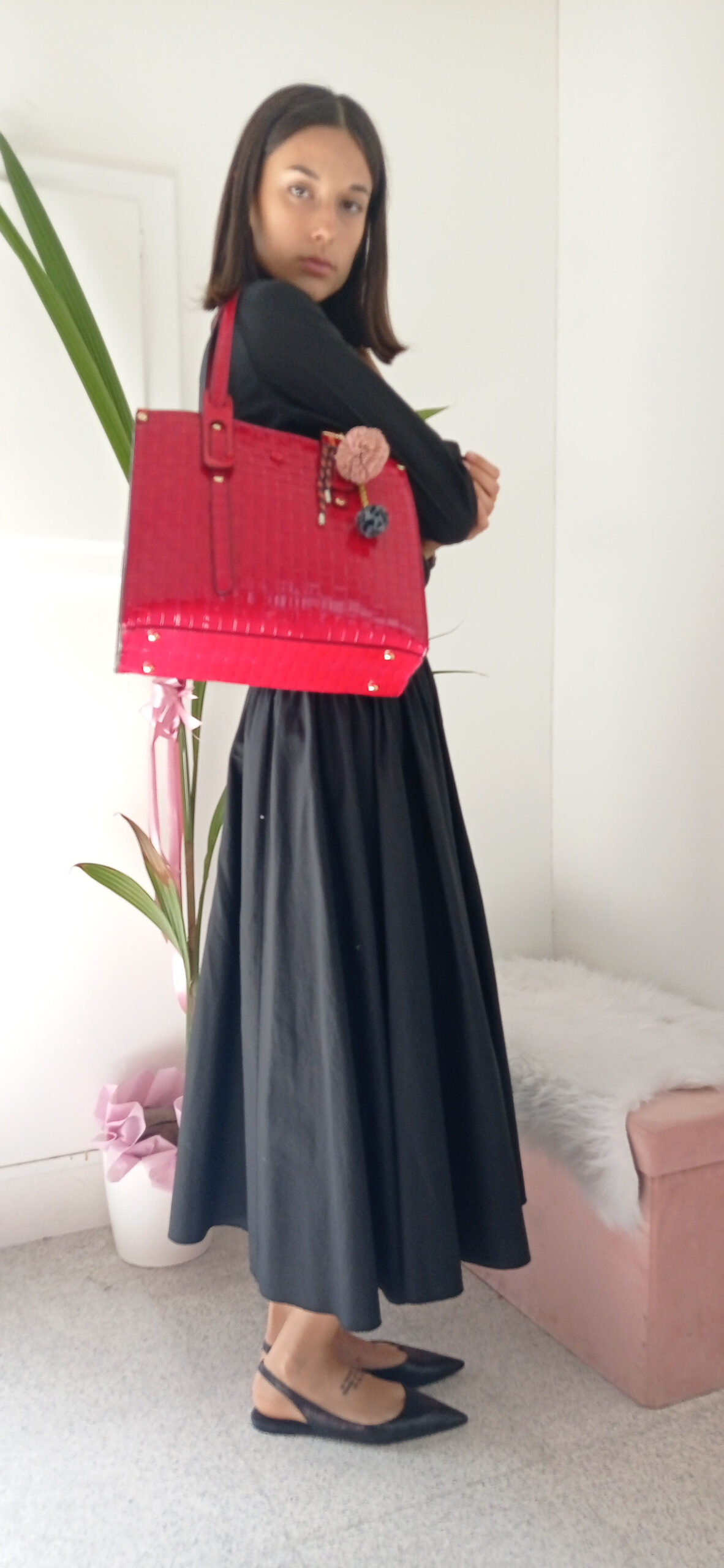 Borsa rossa elegante deals