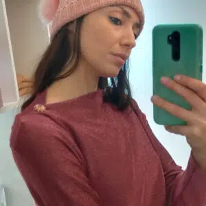 cappello papala ciniglia con pon pon e lurex