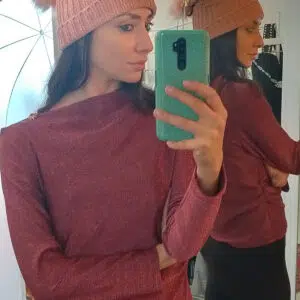 cappello papala ciniglia con pon pon e lurex