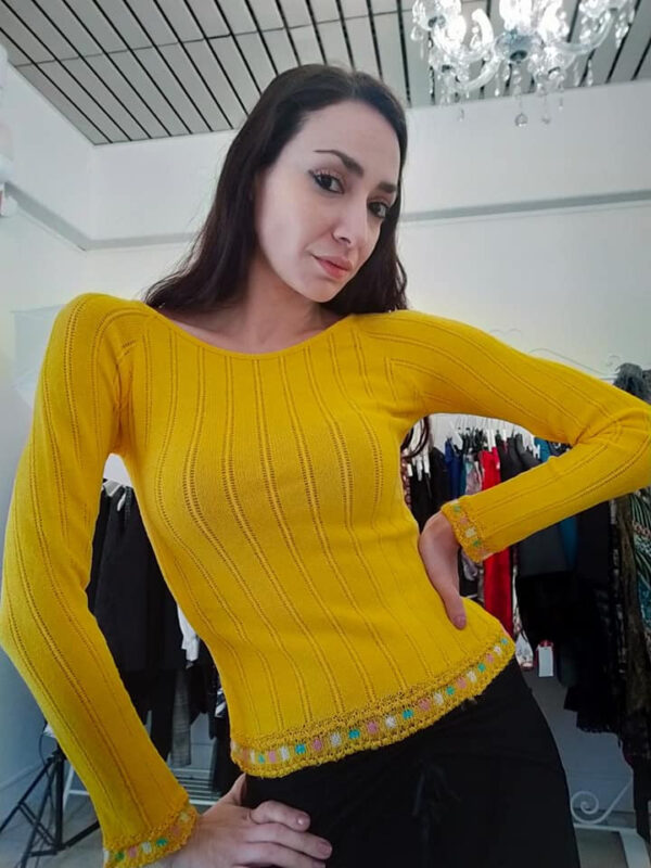 Maglia primavera estate con ricami Mod. Louise