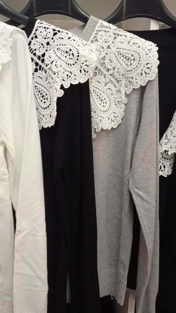 Cardigan Collone pizzo Art. Fiore