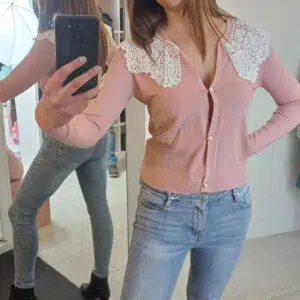 Cardigan Collone pizzo Art. Fiore