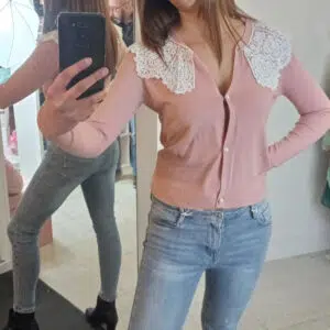 Cardigan Collone pizzo Art. Fiore