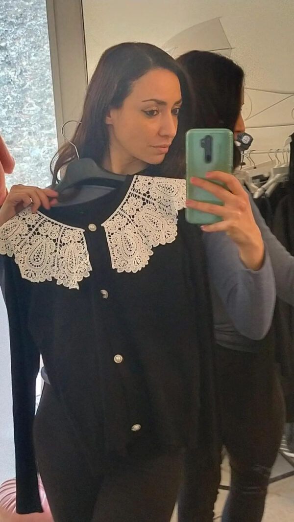 Cardigan Collone pizzo Art. Fiore