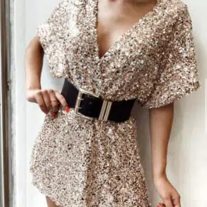 Mini abito con pantaloncino in paillettes Art. Brio